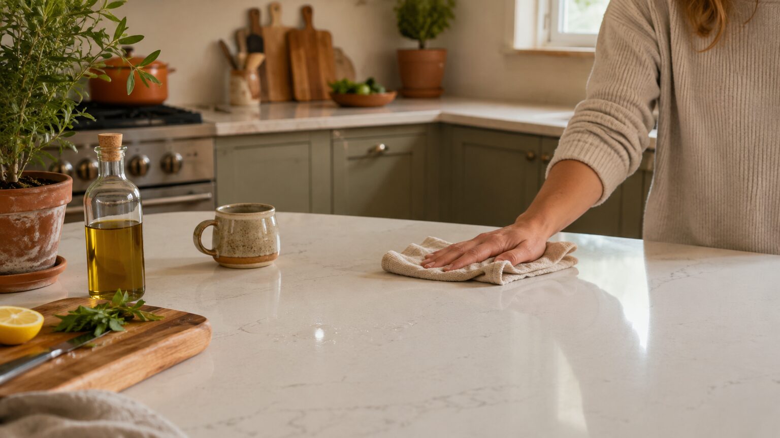 Liquid, Oil and Everyday Wear on Kitchen Countertops