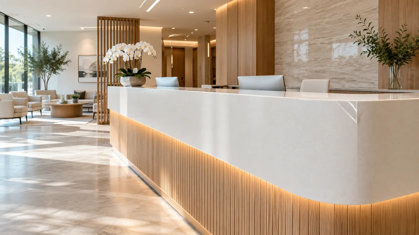 Klinik ve Resepsiyon Bankolarında Yüzey Koruma Planı