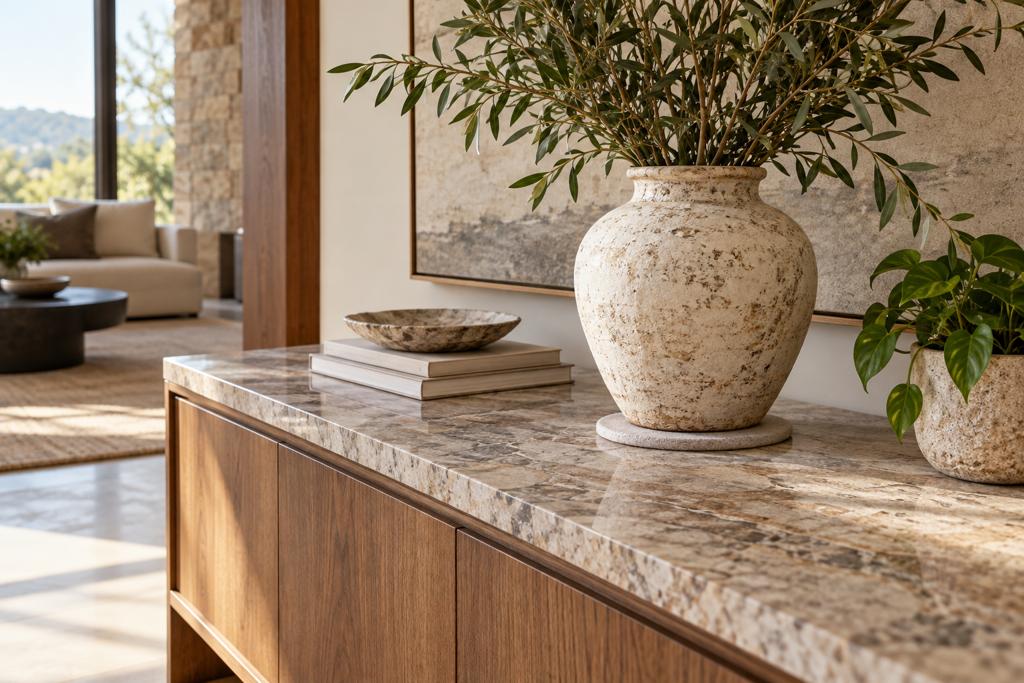 Assessing Furniture Beneath Plants and Vases