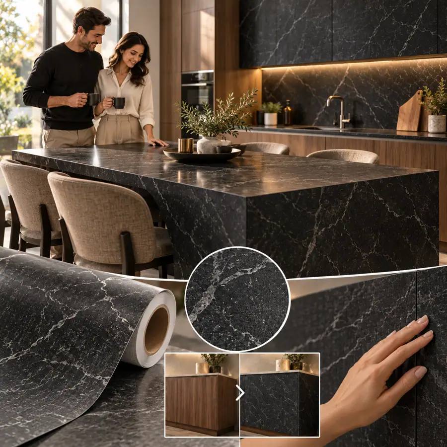 MKK® Nero Marble – Siyah Mermer – temsili katalog kaplama tasarımı