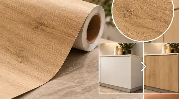 MKK® Nature Oak – Meşe – Folyo rulosu ve doku (temsili)