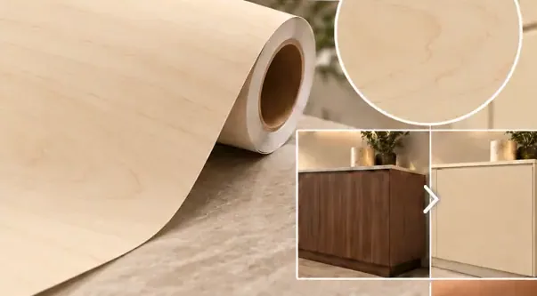 MKK® Minimal Maple – Minimal Akça – Folyo rulosu ve doku (temsili)