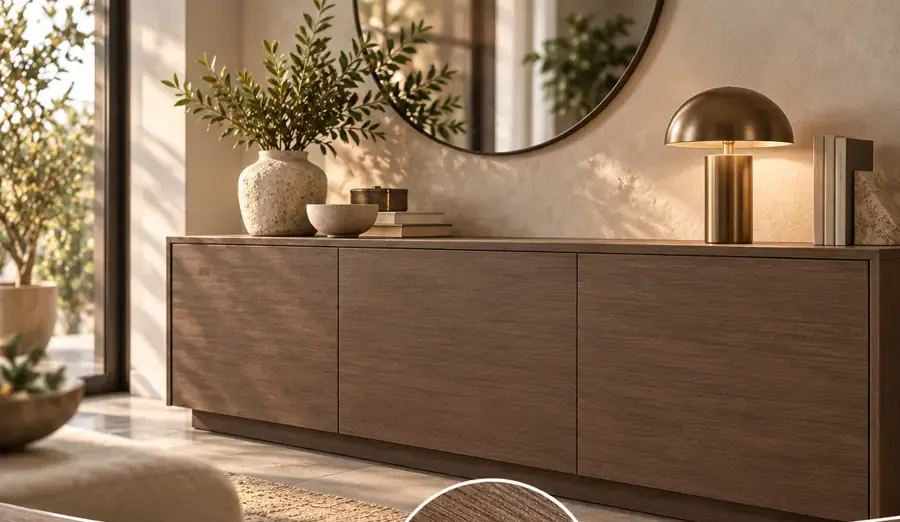 MKK® Natural Walnut – Naturel Ceviz – Uygulanmış yüzey görünümü (temsili)