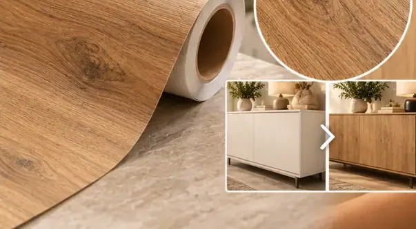 MKK® Oak Classic – Klasik Meşe – Folyo rulosu ve doku (temsili)