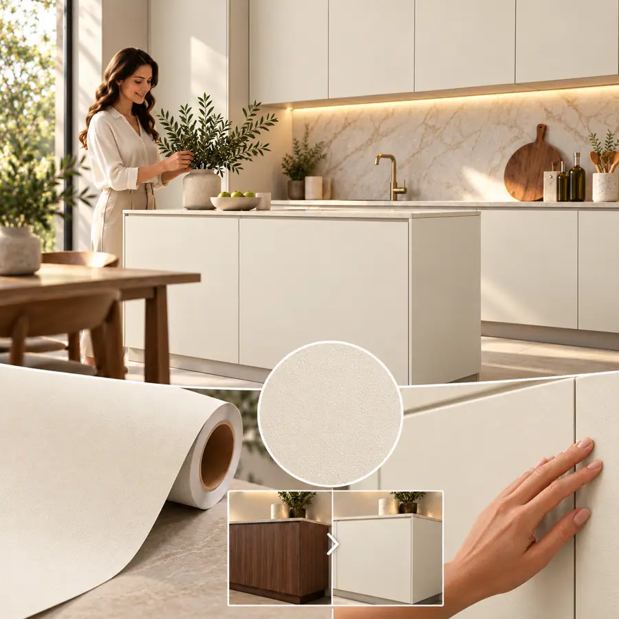 MKK® Ivory Cream – Krem Ekru – temsili mimari kaplama uygulama ve renk görseli