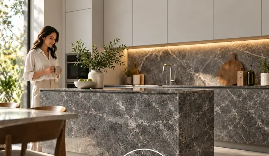 MKK® Granite Smoke – Füme Granit – Uygulanmış yüzey görünümü (temsili)