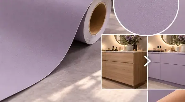 MKK® Soft Violet – Mor – Folyo rulosu ve doku (temsili)